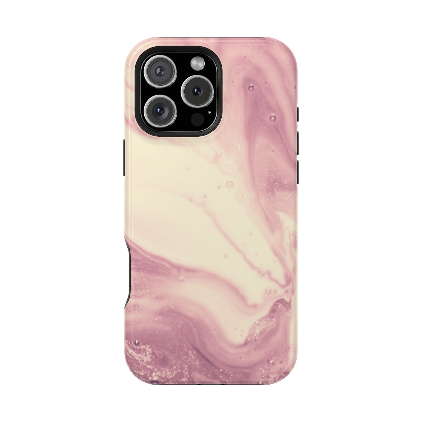 Blush Marble Glow – MagSafe Case with Pink & Rose Gold Marble Design