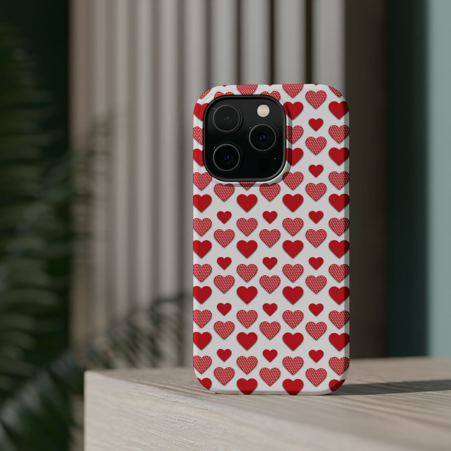 Red & Polka Dot Hearts MagSafe Case