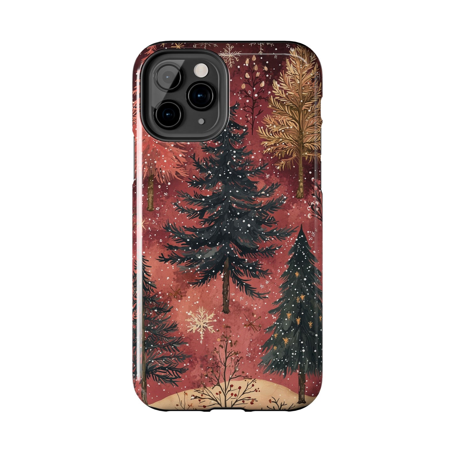 Rustic Red Winter Forest - iPhone Series Case