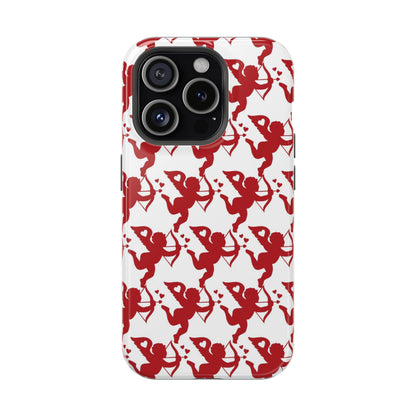 Red Cupid Love Pattern MagSafe Case