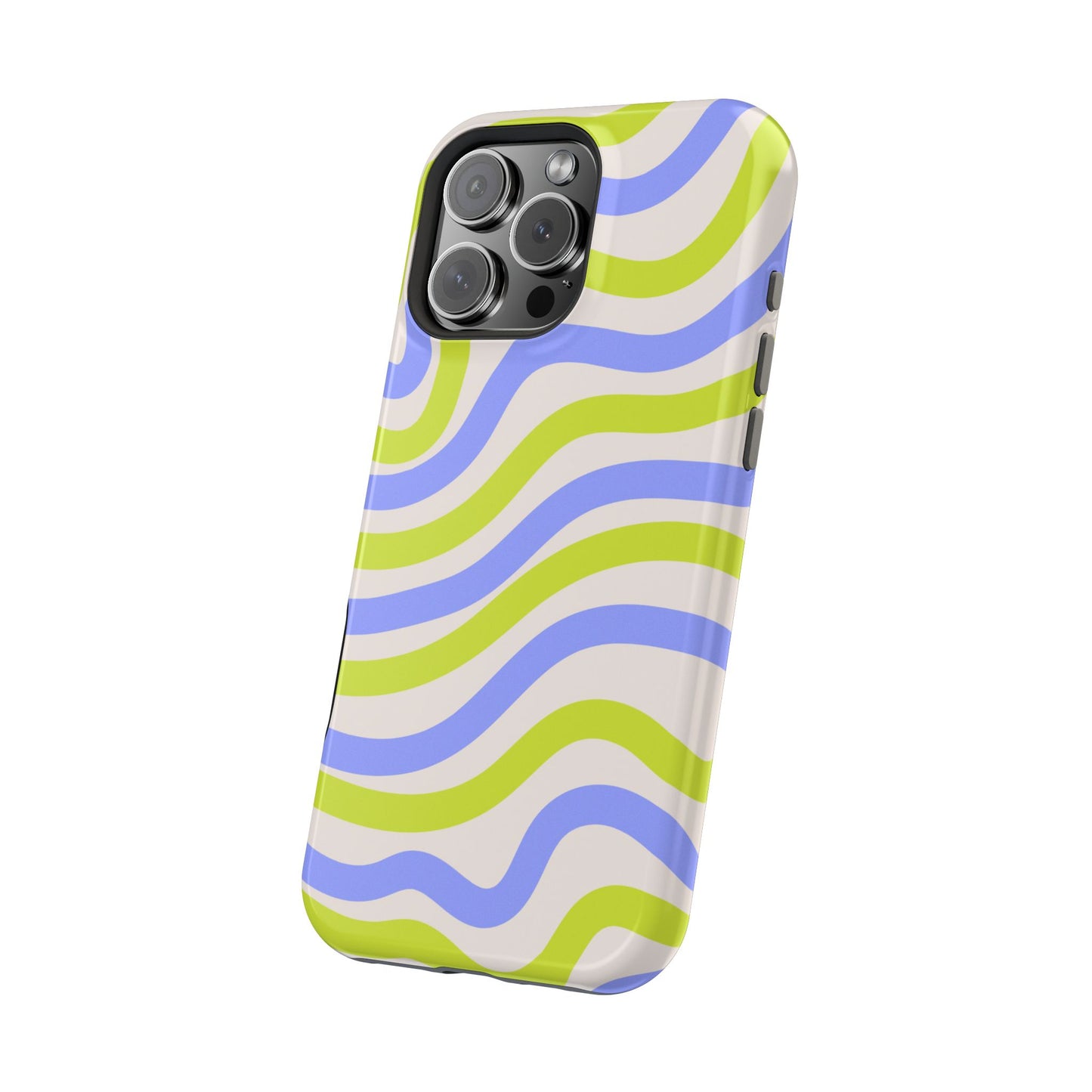 Neon Wave MagSafe iPhone Case – Bold Dual-Layer Protection with 70s-Inspired Vibe