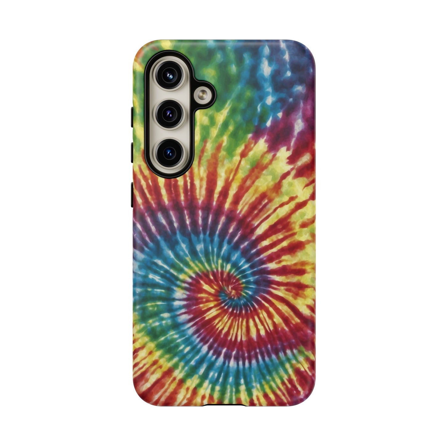 Colorful Retro Tie-Dye Samsung Galaxy Case – Spiral Rainbow Design