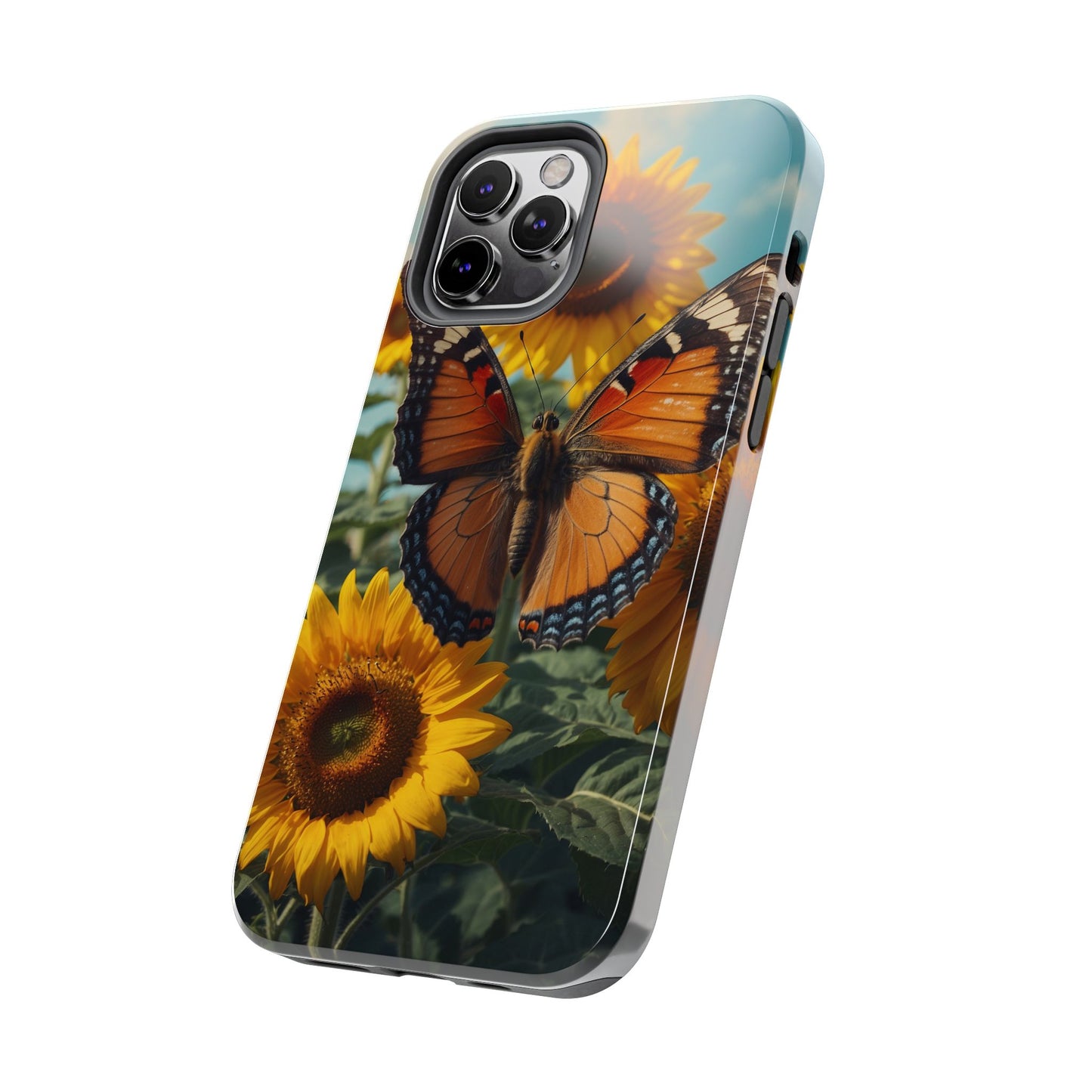 Vibrant Butterfly & Sunflower – iPhone Case