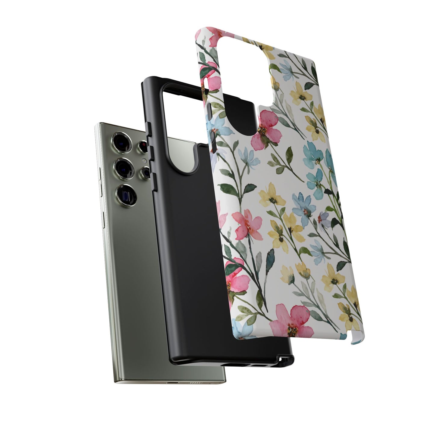 Watercolor Floral Bliss – Samsung Galaxy Case with Pastel Flower Design