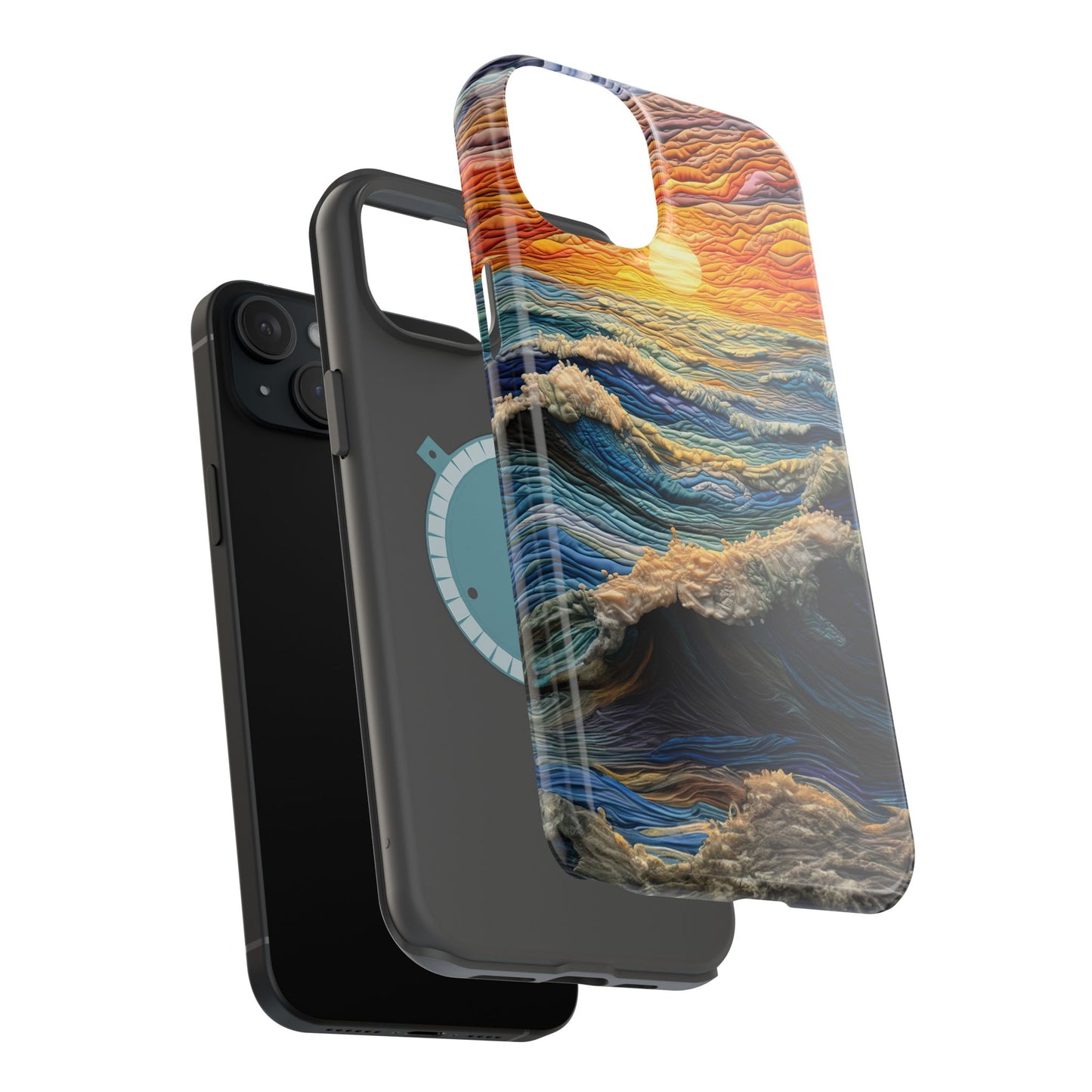 Ocean Sunset Tapestry Waves – MagSafe iPhone Series Case