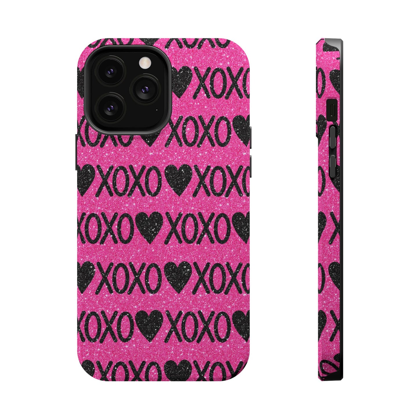 XOXO Glitter Hearts MagSafe Case