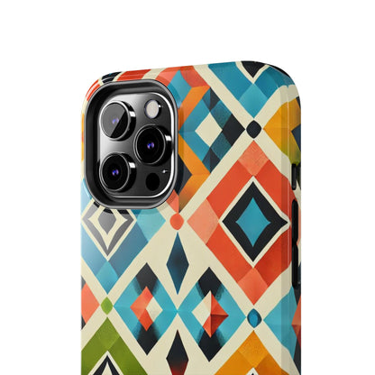 Harlequin Geometric iPhone Case - Vibrant Abstract Protective Cover