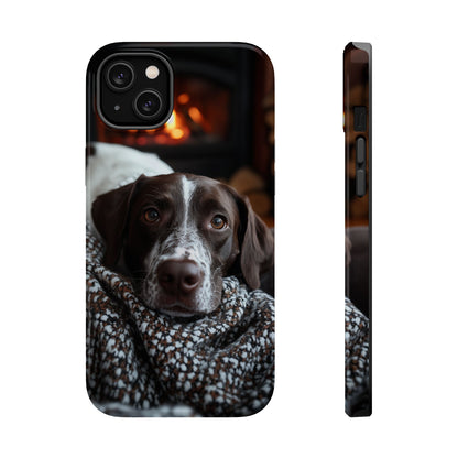 Majestic German Shorthaired Pointer MagSafe iPhone Case – Sunset Prairie Design