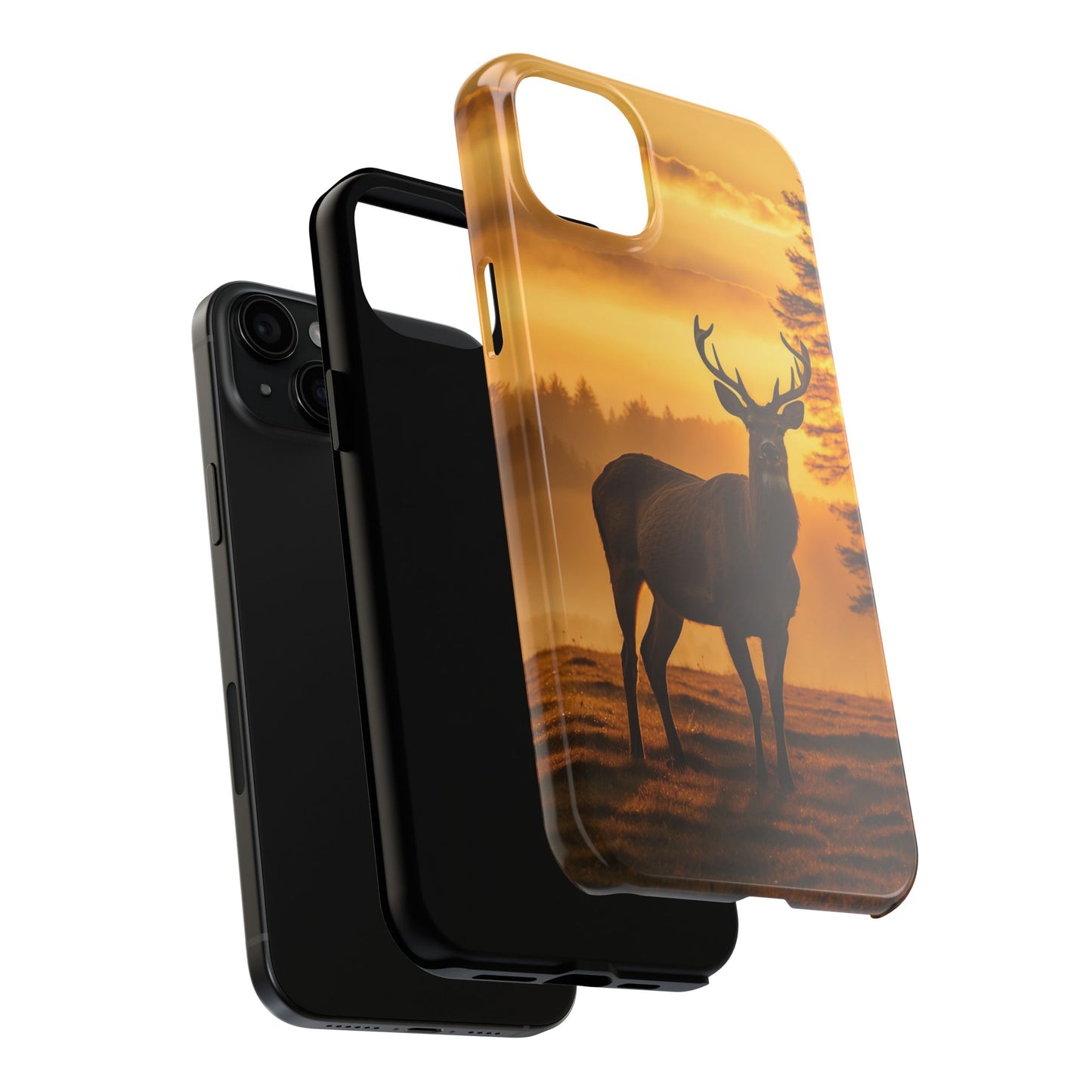 Sunset Majesty: Regal Stag – iPhone Case