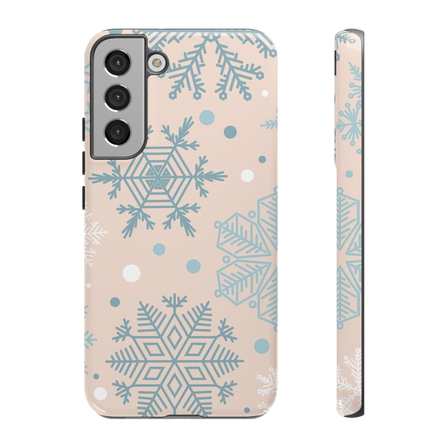 Winter Snowflakes Samsung Galaxy Case – Shockproof, Smooth Matte Finish, Dual-Layer Protection