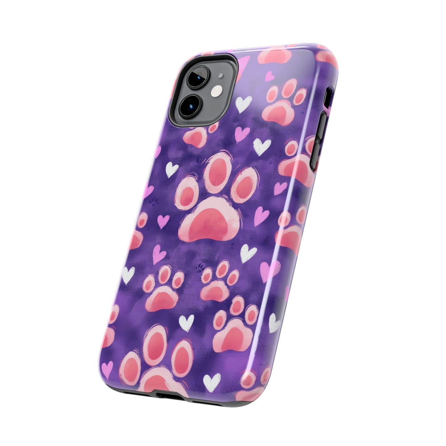 Bold Paw Print iPhone Case - Vibrant Pet-Themed Protective Cover