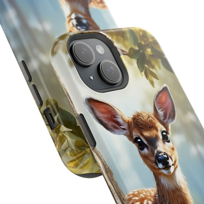 Whimsical Fawn in a Sunlit Forest MagSafe iPhone Case