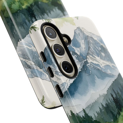 Watercolor Alpine Mountainscape - Samsung Galaxy Case