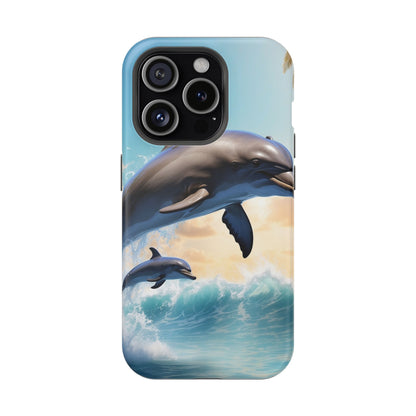 Dolphin Galaxy Splash - MagSafe-Compatible Case