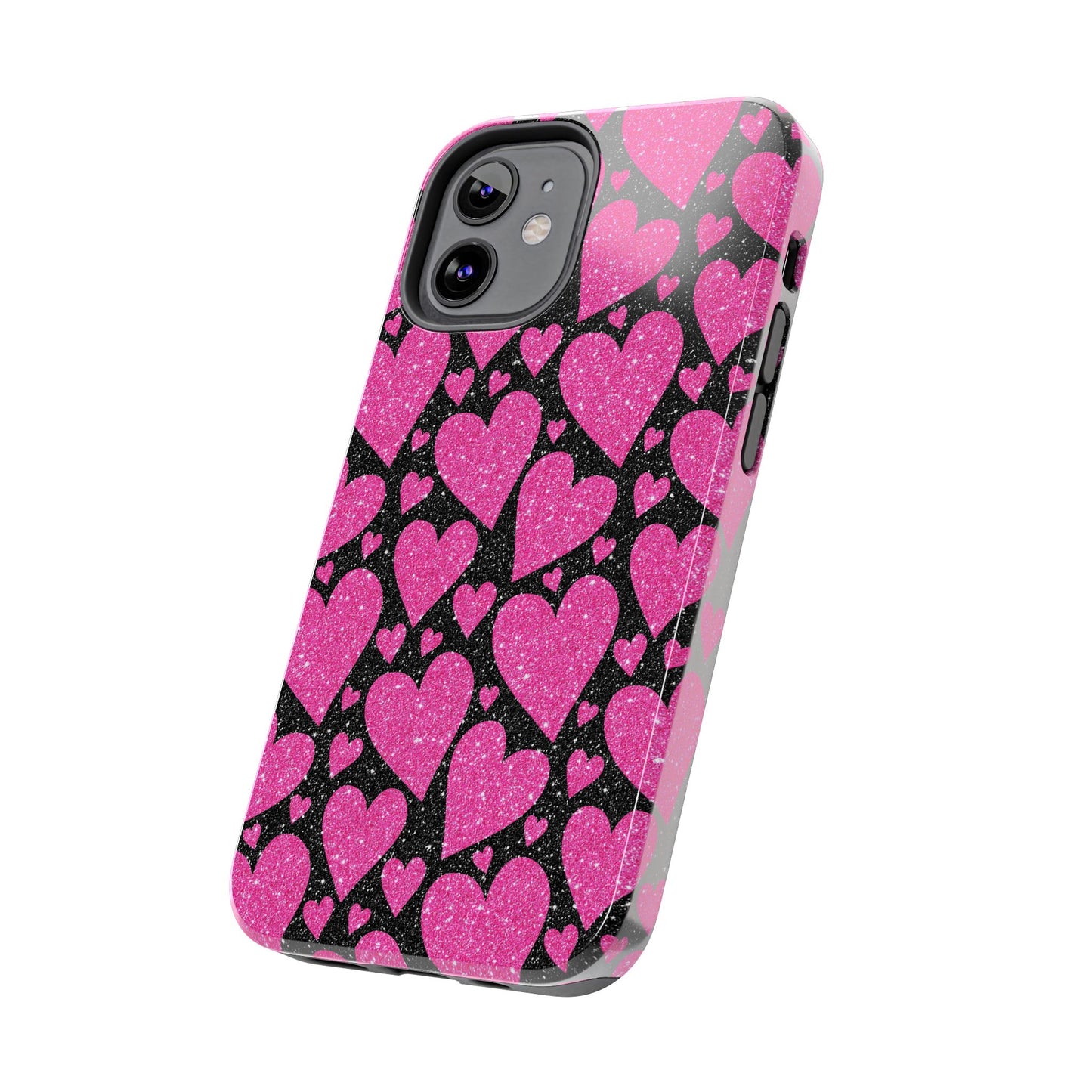 Glitter Hearts iPhone Case