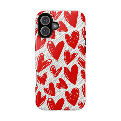 MagSafe Case: Whimsical Heart Doodle