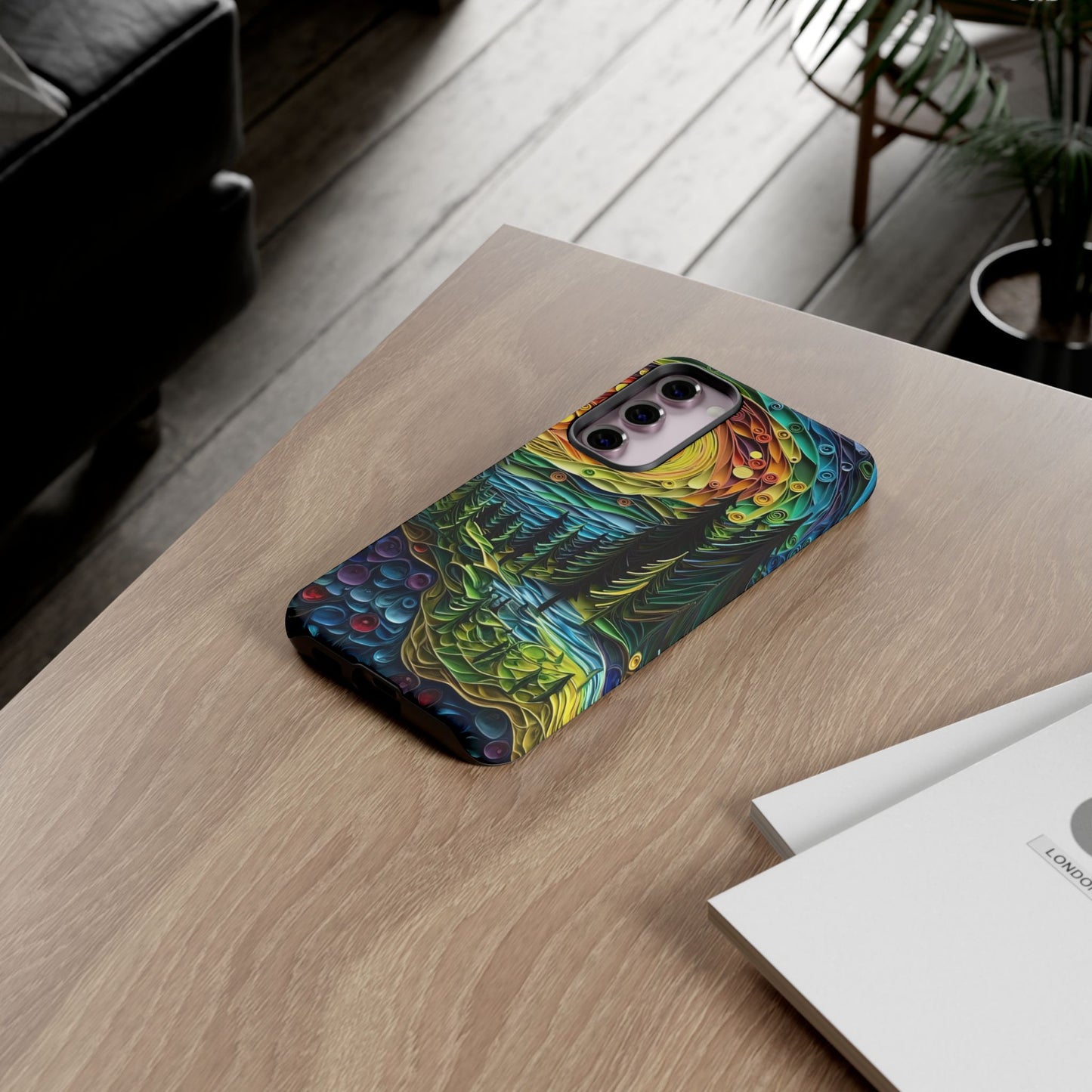 Radiant Forest Sunset Samsung Galaxy Case – Artistic Landscape Design