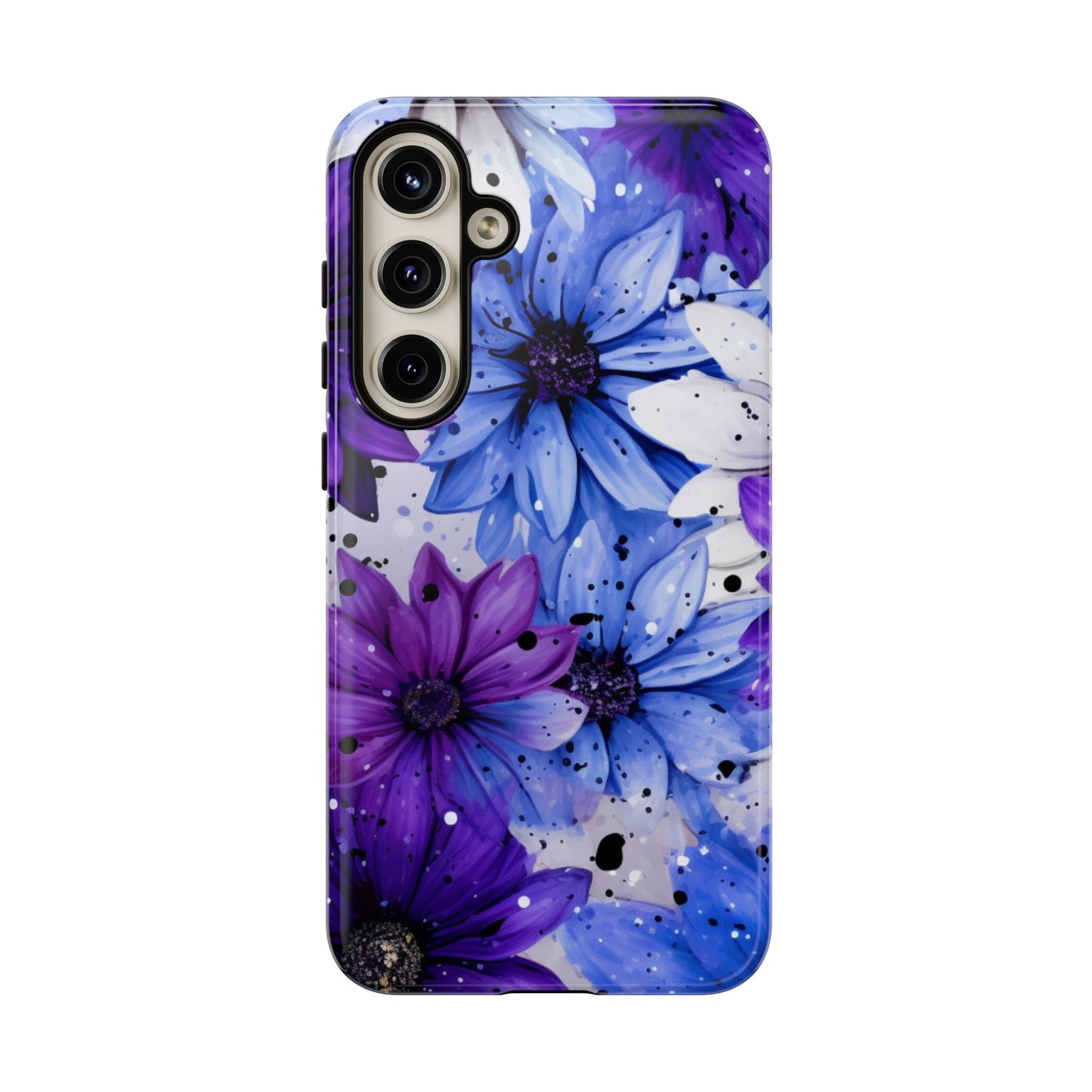 Vibrant Purple & Blue Floral Splash - Samsung Galaxy Series Case