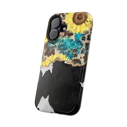 Rustic Sunflower Leopard Glam - MagSafe iPhone Series Case