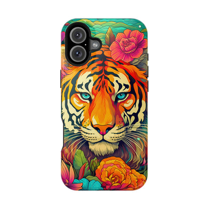 Fierce Rainbow Tiger Art - MagSafe iPhone Case