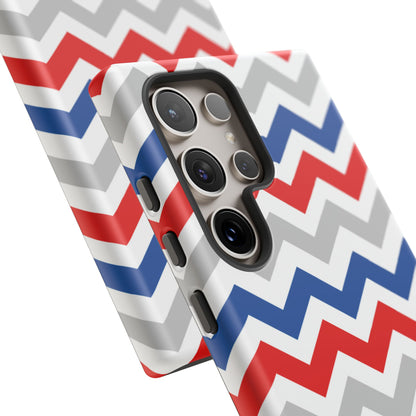 Patriotic Red, White & Blue Chevron – Bold Geometric Samsung Galaxy Case