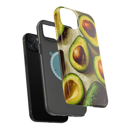 Realistic Avocado MagSafe iPhone Case – Detailed Green Fruit Design, Shockproof Protection