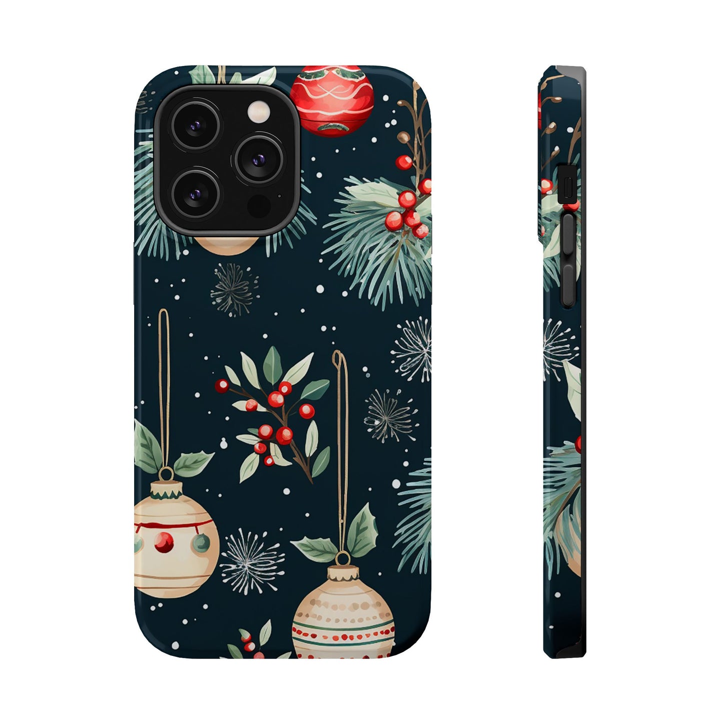 Elegant Christmas Ornaments and Pine - MagSafe iPhone Series Case