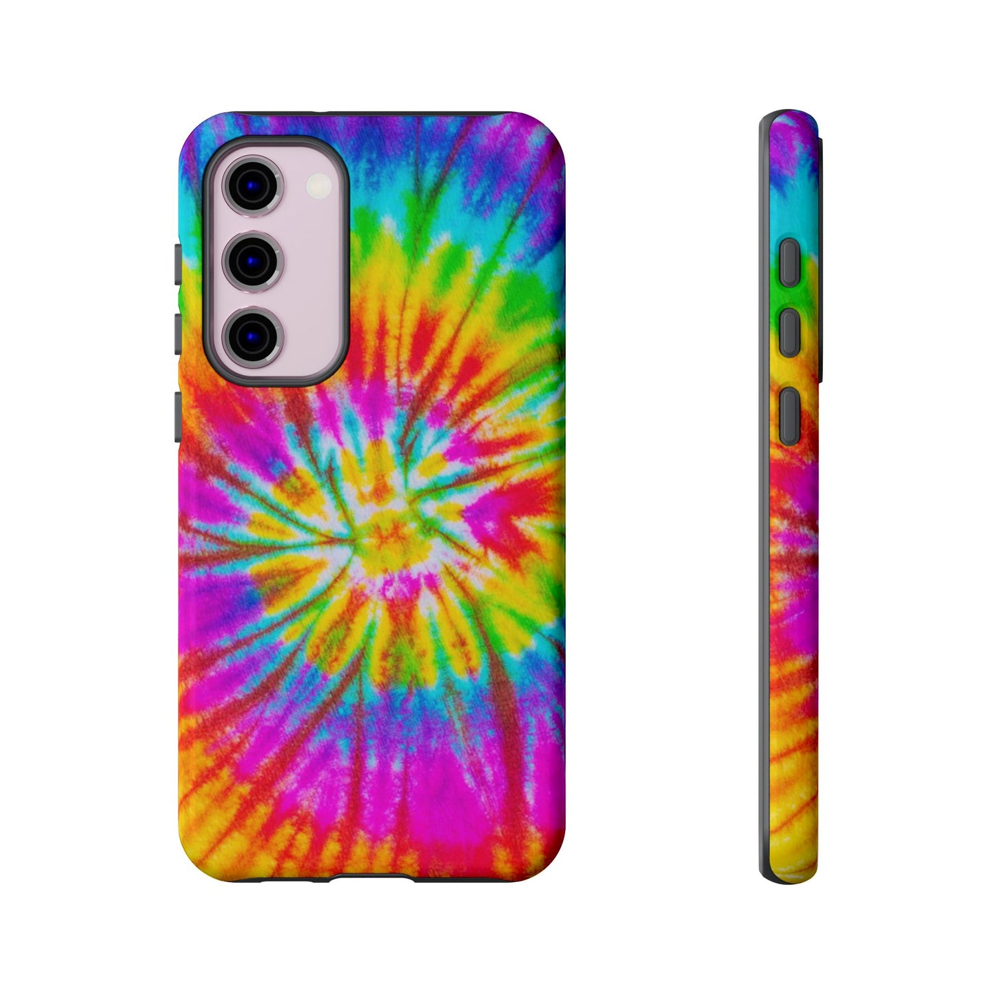 Vibrant Rainbow Spiral Tie-Dye Samsung Galaxy Case – Bold & Retro Style