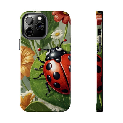 Ladybug Garden iPhone Case – Blooming Floral Art