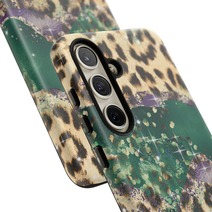 Emerald Glitter Leopard Print - iPhone Series Case