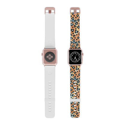 Sunset Watercolor Leopard Print Apple Watch Band