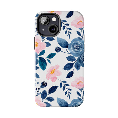 Pastel Garden Charm – iPhone Series Case with Watercolor Flowers