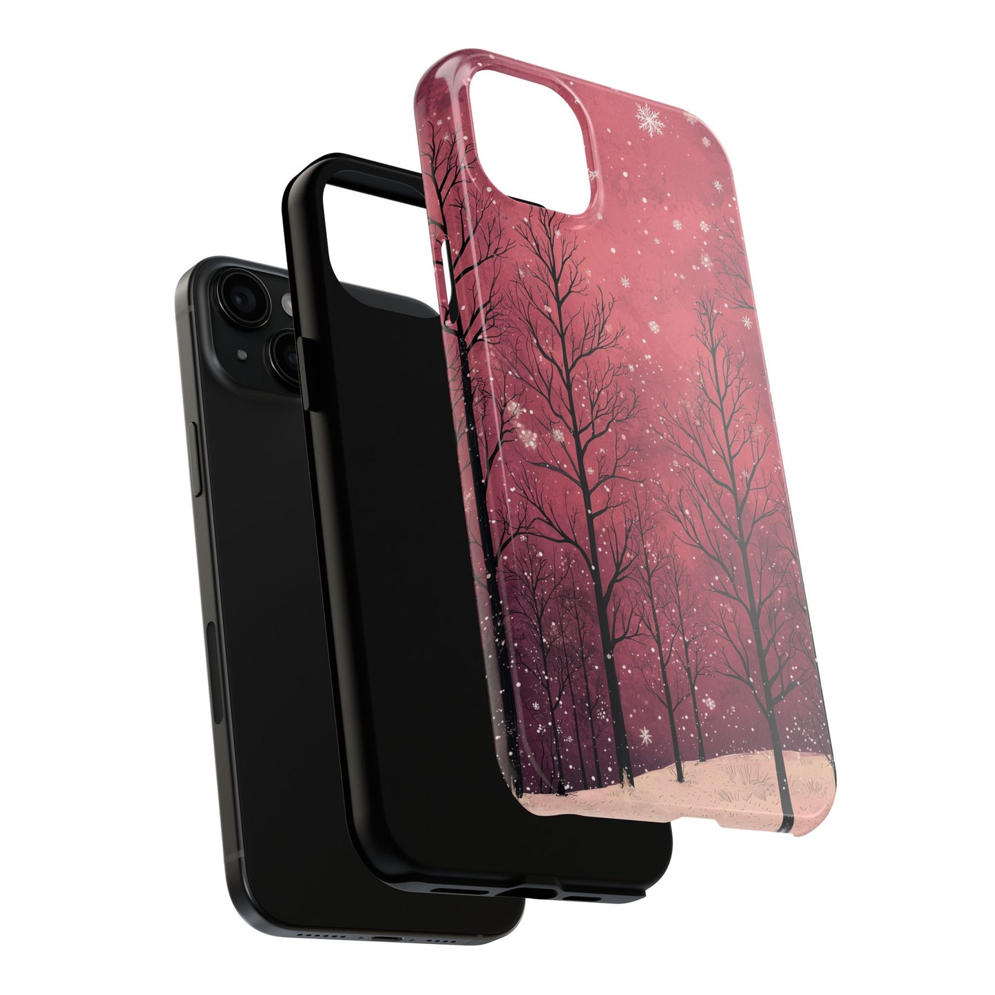 Pink Winter Twilight Forest - iPhone Series Case - BOGO Cases