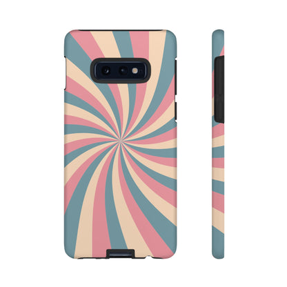 Vintage Pastel Swirl  Samsung Galaxy Case – Dual-Layer Protection with 70s-Inspired Design