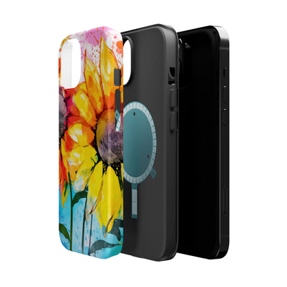 Bold Watercolor Sunflowers - MagSafe iPhone Series Case