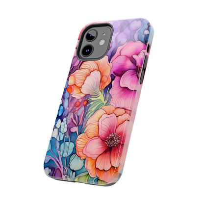 Bright Watercolor Floral Splash iPhone Series Case – Bold Artistic Design