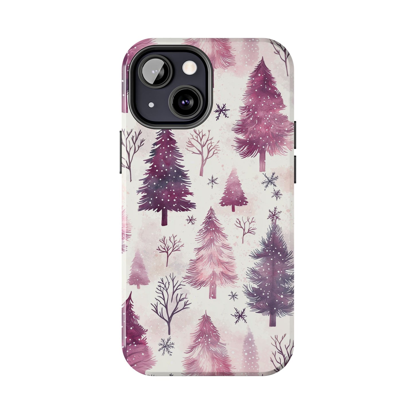 Winter Wonderland Purple Christmas Trees – iPhone Series Case