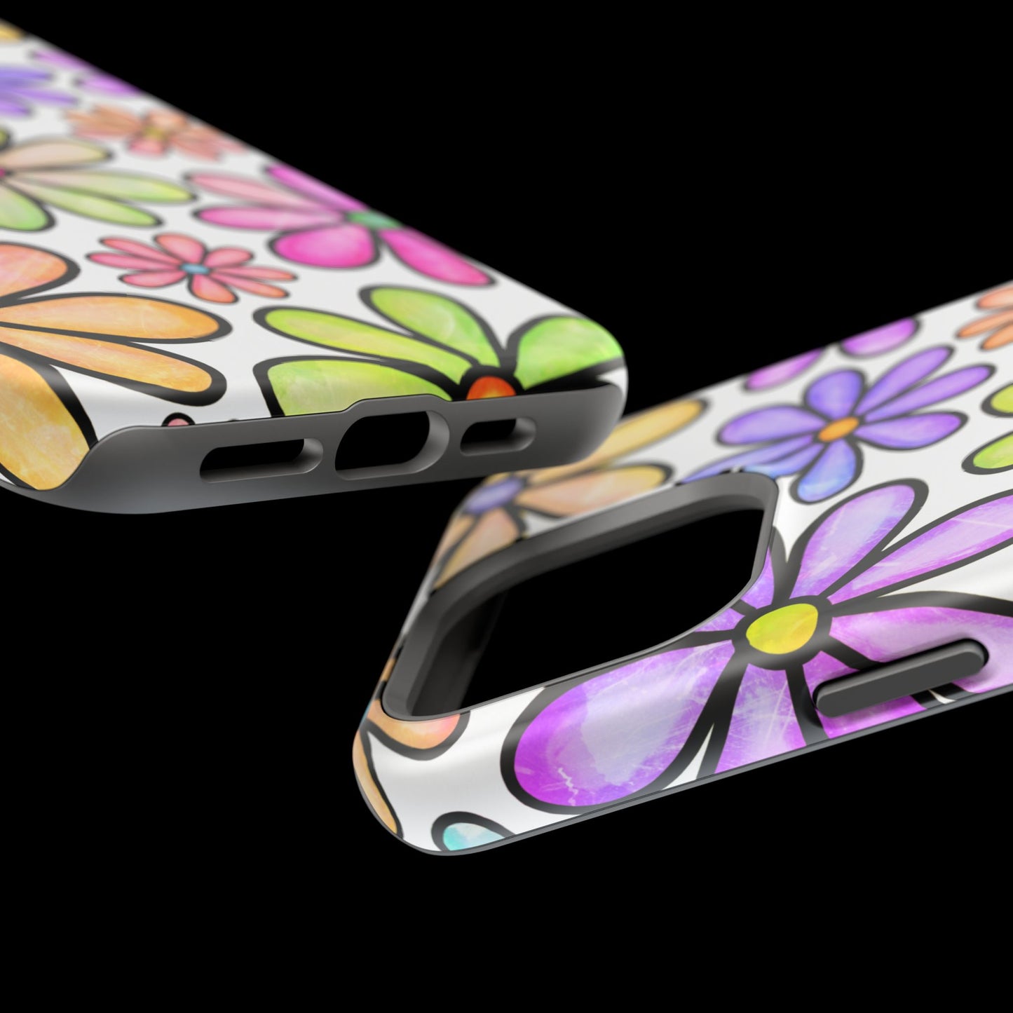 Pastel Daisy Dream MagSafe iPhone Case – Slim Profile, Glossy Finish