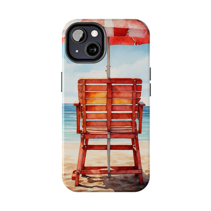 Beachfront Sunset Lounge iPhone Case – Rearview Edition