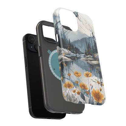 Silver Alpine Wildflower iPhone Case