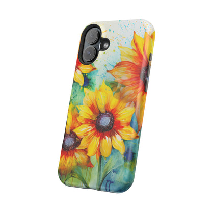 Watercolor Sunflower Splash - MagSafe iPhone Series Case