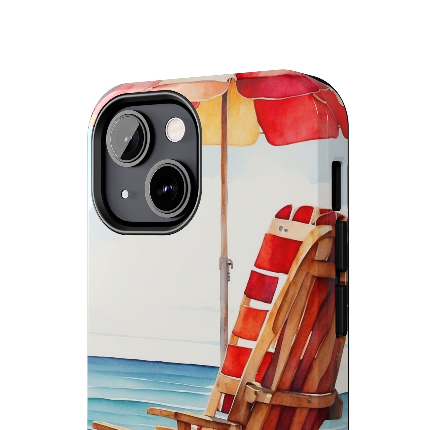 Beach Bliss iPhone Series Case – Relaxing Seaside Chair and Umbrella Design