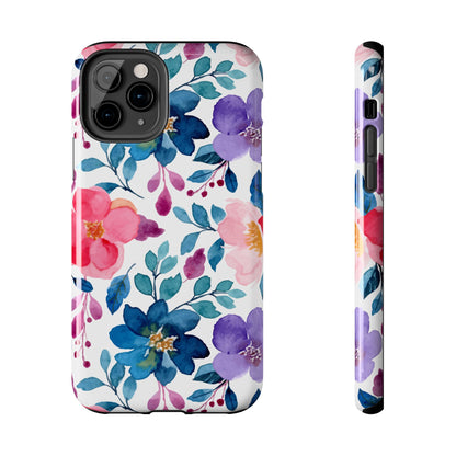 Mystic Bloom – iPhone Case with Elegant Watercolor Floral Design