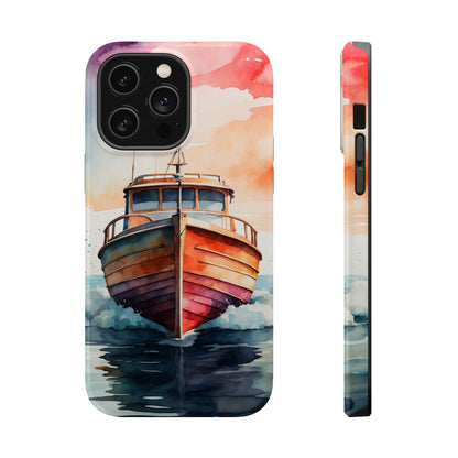 Sunset Sail Watercolor Boat –  MagSafe iPhone Series Case