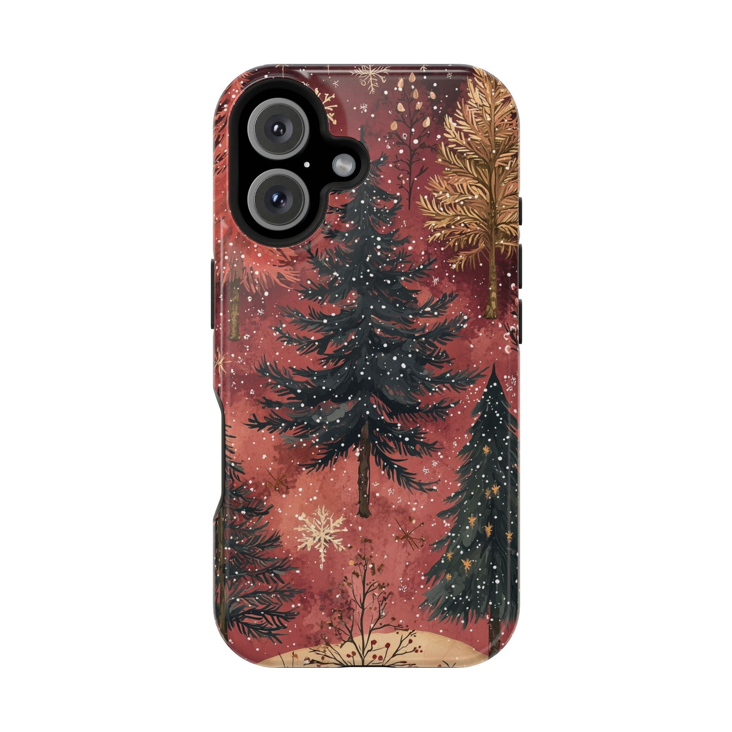 Rustic Red Winter Forest - MagSafe iPhone Series Case