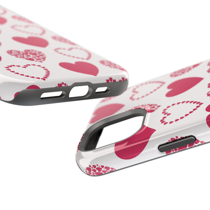 Clustered Pink Hearts MagSafe iPhone Case