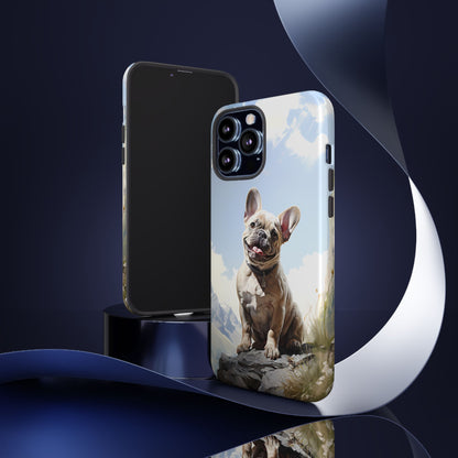 Frenchie iPhone Samsung Galaxy Phone Case! French Bull Dog Standing Proudly. Extremely Tough & Durable With Dual Layer Protection.