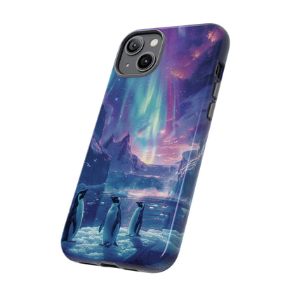 Penguin Parade Northern Lights iPhone Case