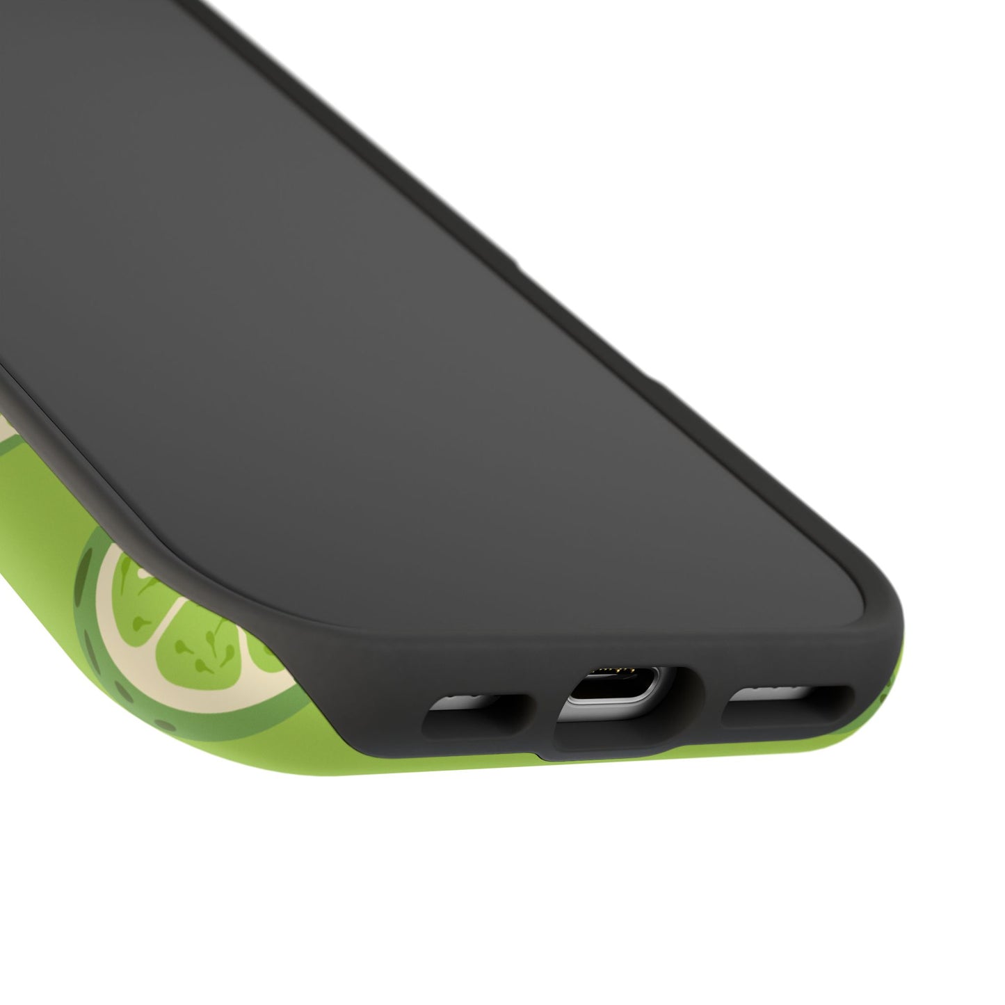 Zesty Lime Splash Tough MagSafe iPhone Case – Fresh Citrus Design, Dual-Layer Protection