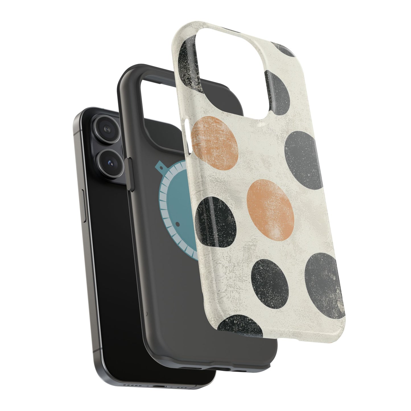 Vintage Polka Dot MagSafe iPhone Case - Retro Abstract Protective Cover